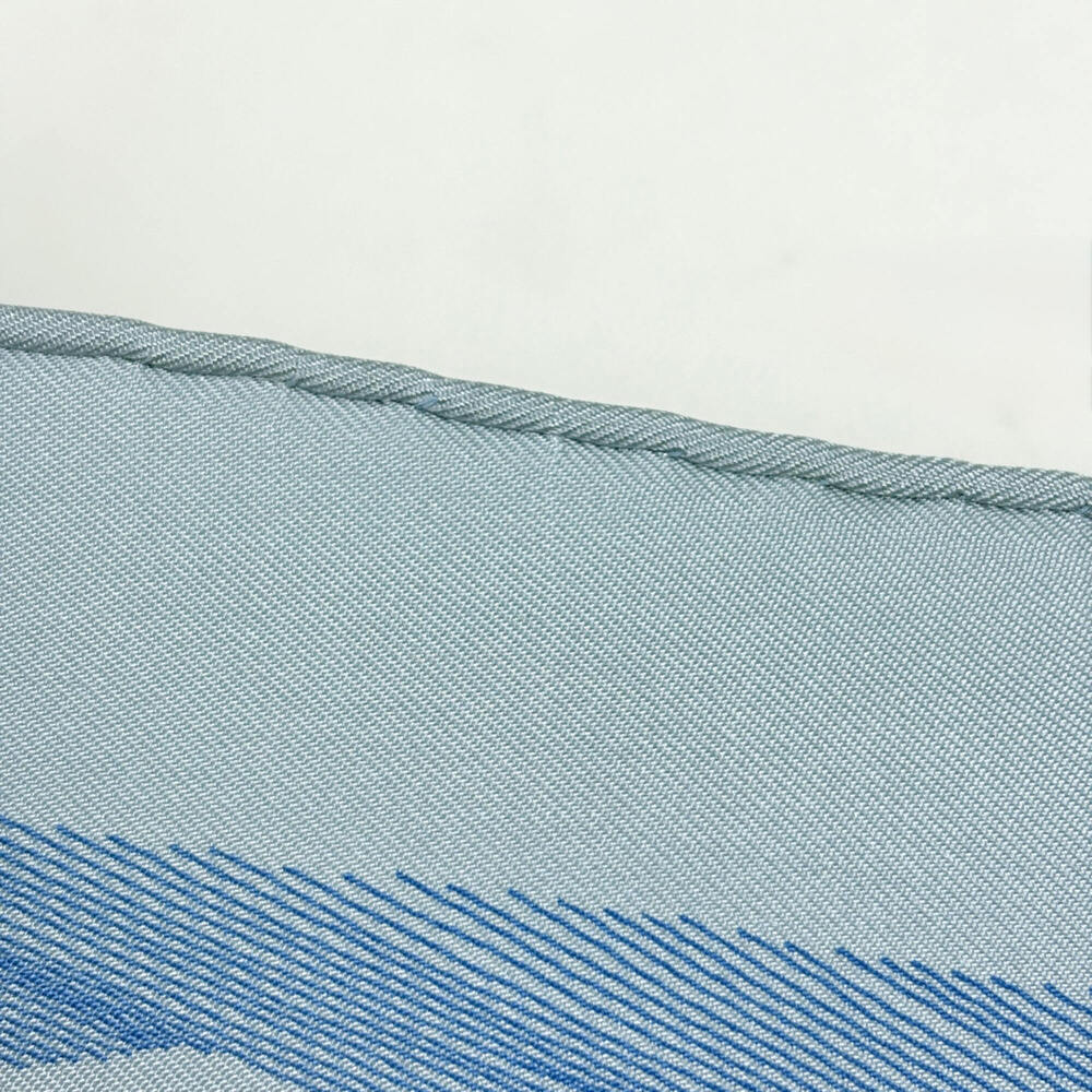 HERMES Blue Silk Scarf - Picture 3 of 3